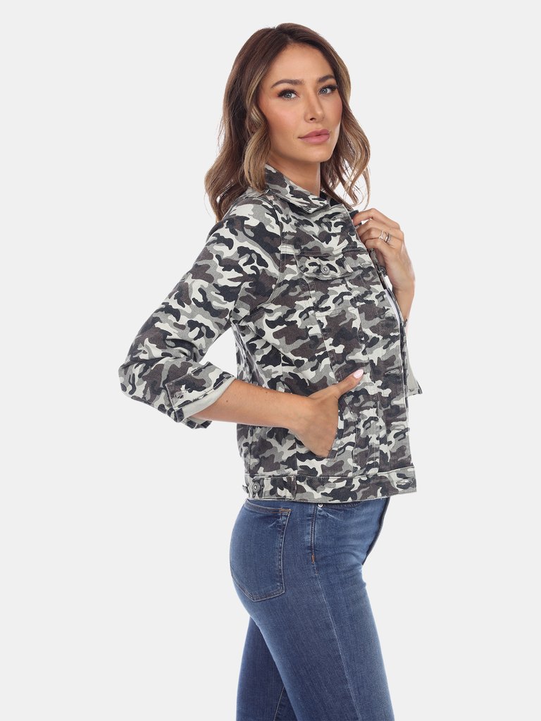 Camo Denim Jacket