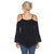 Cold Shoulder Ruffle Sleeve Top