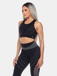 Cut Out Back Mesh Sports Bra