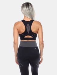 Cut Out Back Mesh Sports Bra