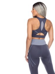 Cut Out Back Mesh Sports Bra