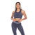 Cut Out Back Mesh Sports Bra - Blue