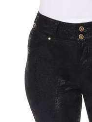 Faux Suede Snake Print Pants