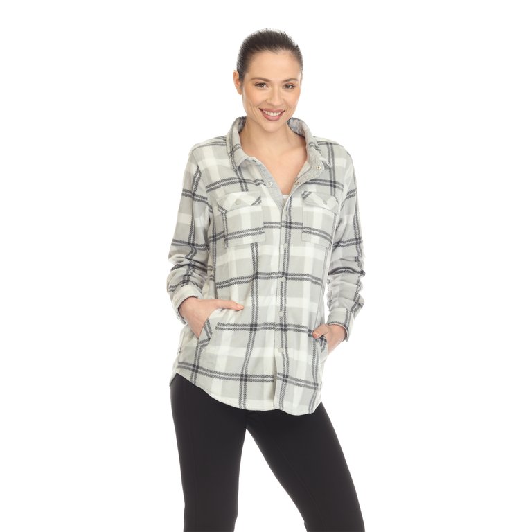 Flannel Plaid Shirts - Grey/Black