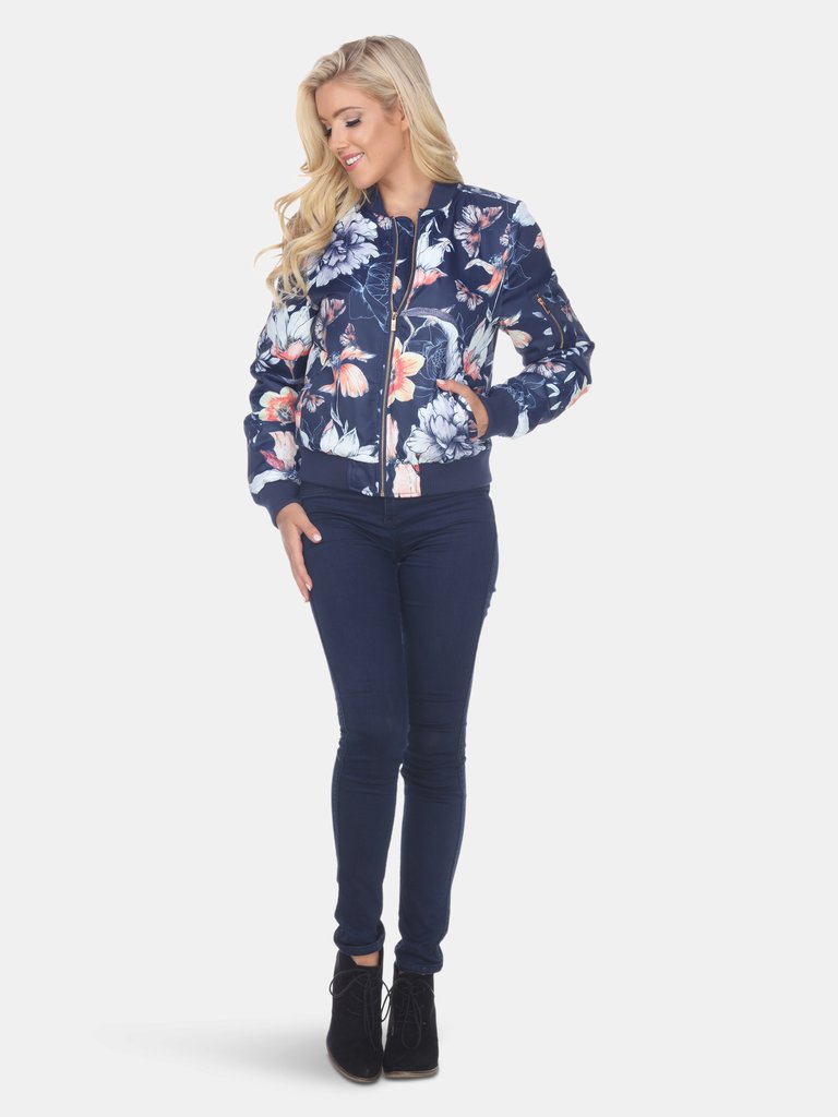 Floral Bomber Jacket