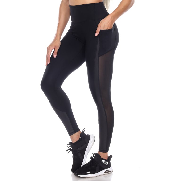 High-Waist Mesh Fitness Leggings