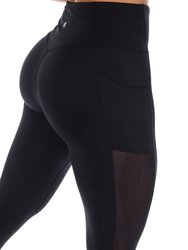 High-Waist Mesh Fitness Leggings