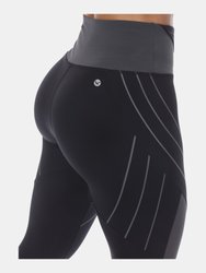 High-Waist Reflective Piping Fitness Leggings