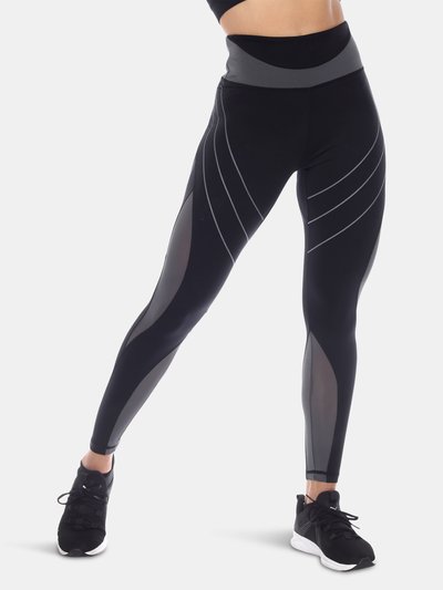 White Mark High-Waist Reflective Piping Fitness Leggings product
