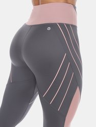 High-Waist Reflective Piping Fitness Leggings