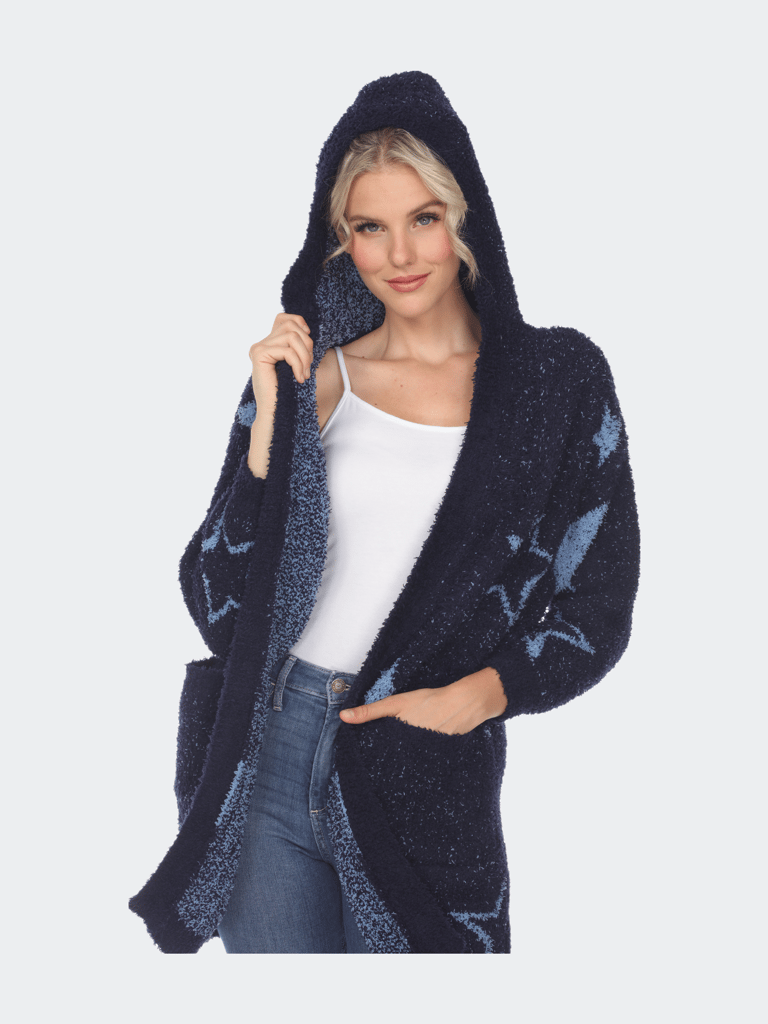 Hooded Open Front Sherpa Coat