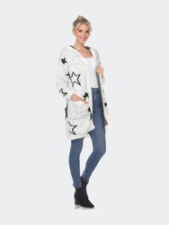 Hooded Open Front Sherpa Coat