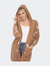 Hooded Open Front Sherpa Coat