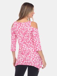 Leopard Cold Shoulder Tunic