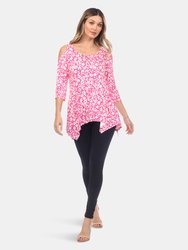 Leopard Cold Shoulder Tunic