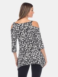 Leopard Cold Shoulder Tunic