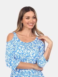 Leopard Cold Shoulder Tunic