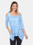 Leopard Cold Shoulder Tunic - Blue Leopard