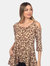 Leopard Cold Shoulder Tunic