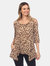 Leopard Cold Shoulder Tunic - Brown Leopard