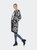 Leopard Print Open Front Sherpa Coat