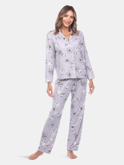 White Mark Long Sleeve Floral Pajama Set product