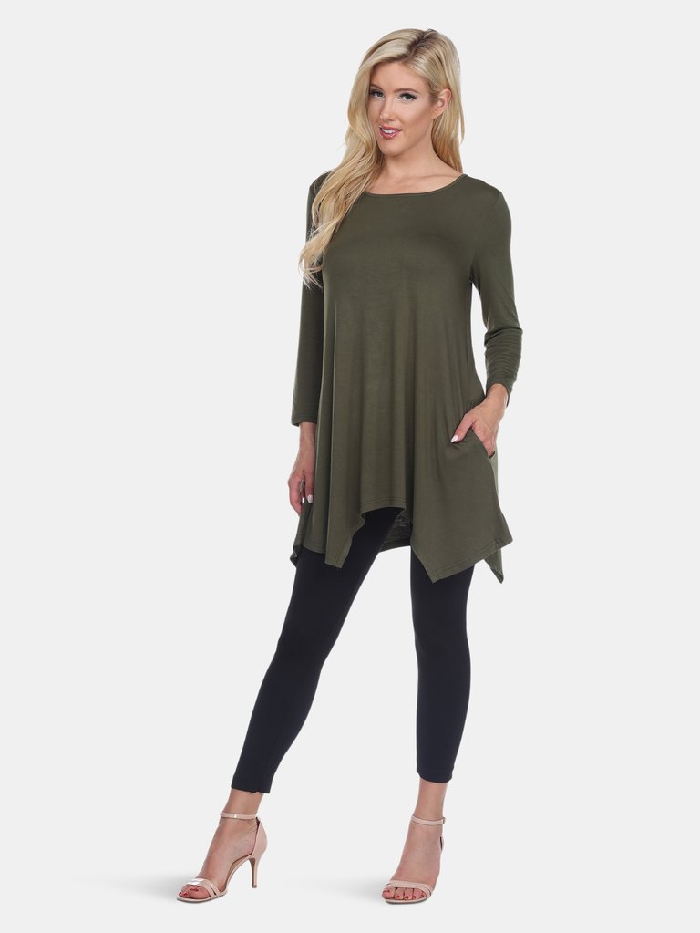 Makayla Tunic Top - Olive