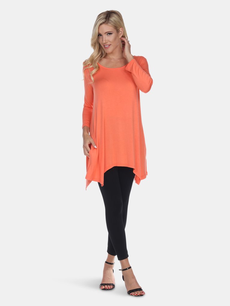 Makayla Tunic Top - Coral Pink