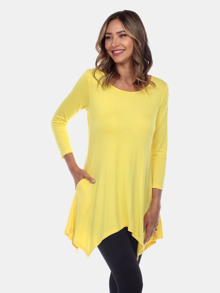 Makayla Tunic Top - Yellow