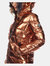 Metallic Puffer Coat with Hoodie