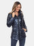 Metallic Puffer Coat - Blue