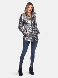 Metallic Puffer Coat