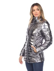 Metallic Puffer Coat