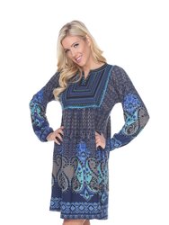 Naarah Embroidered Sweater Dress