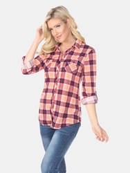 Oakley Stretchy Plaid Top