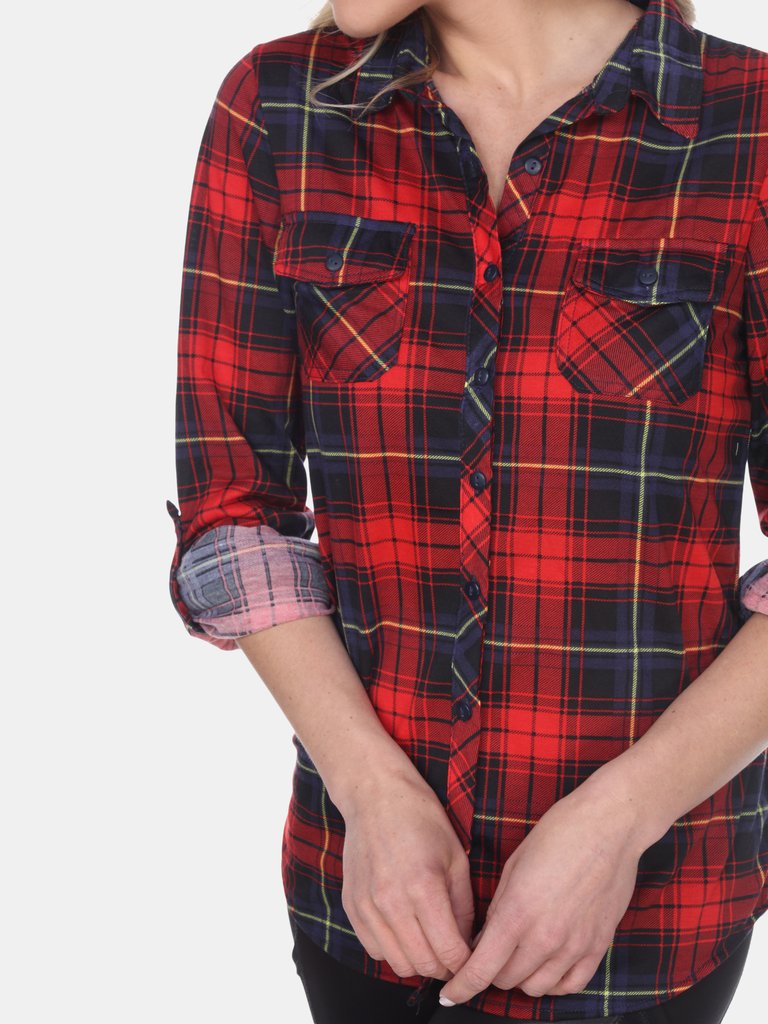 Oakley Stretchy Plaid Top