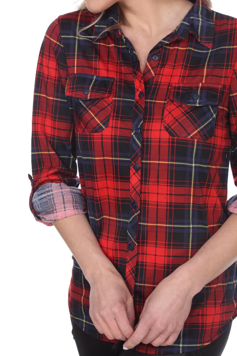 Oakley Stretchy Plaid Top