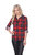 Oakley Stretchy Plaid Top - Red/Black