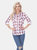 Oakley Stretchy Plaid Top - Red/White