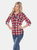 Oakley Stretchy Plaid Top - Red/Blue