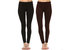 Pack Of 2 Solid Leggings - Black/Brown