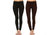 Pack Of 2 Solid Leggings - Black/Brown