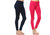 Pack Of 2 Solid Leggings - Fuchsia/Red