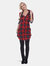 Piper Stretchy Plaid Tunic - Red/black