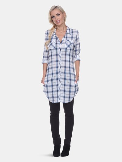 White Mark Piper Stretchy Plaid Tunic product