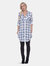 Piper Stretchy Plaid Tunic - Blue/white