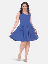 Plus Crystal Dress - Royal