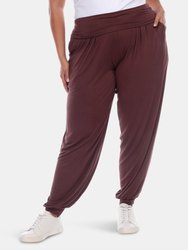 Plus Harem Pants - Brown