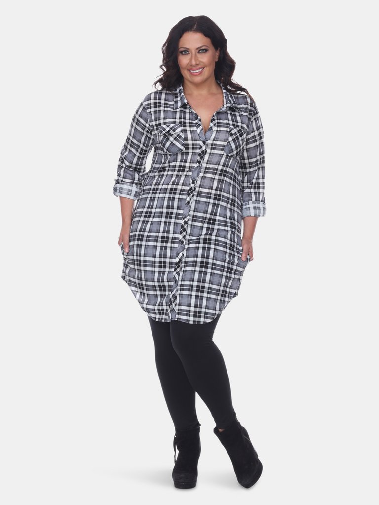 Plus Piper Stretchy Plaid Tunic