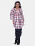 Plus Piper Stretchy Plaid Tunic - Red/White